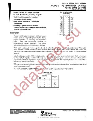 SN74ALS533ADWE4 datasheet  